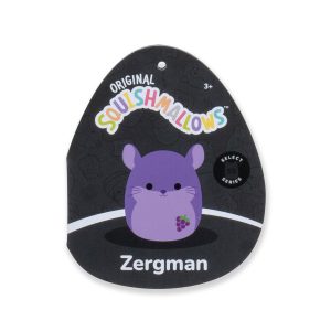 Squishmallows 8-Inch Select Series: Zergman Grape Scented Chinchilla