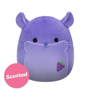 Squishmallows 8-Inch Select Series: Zergman Grape Scented Chinchilla