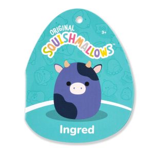 Squishmallows 8-Inch Ingred the Purple and Black Spotted Cow