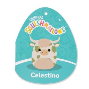 Squishmallows 20-Inch Celestino the Sage Green Spotted Highland Cow