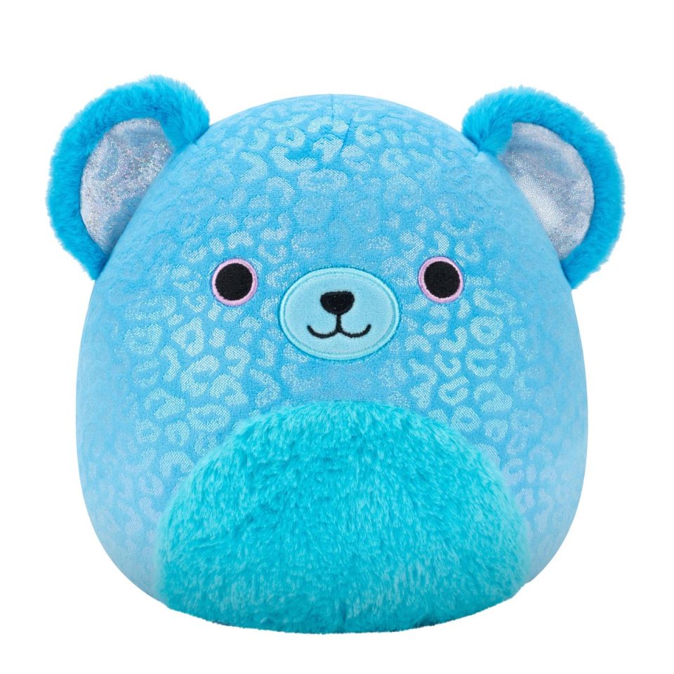 Squishmallows 8-Inch Sarge the Blue Jaguar with Iridescent Spots